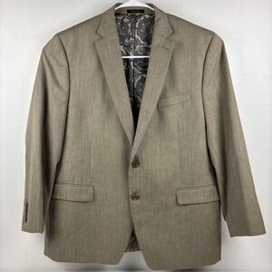 Lauren Ralph Lauren Men's‎ Tan Blazer Suit Jacket Sports Coat Size 48R Paisley